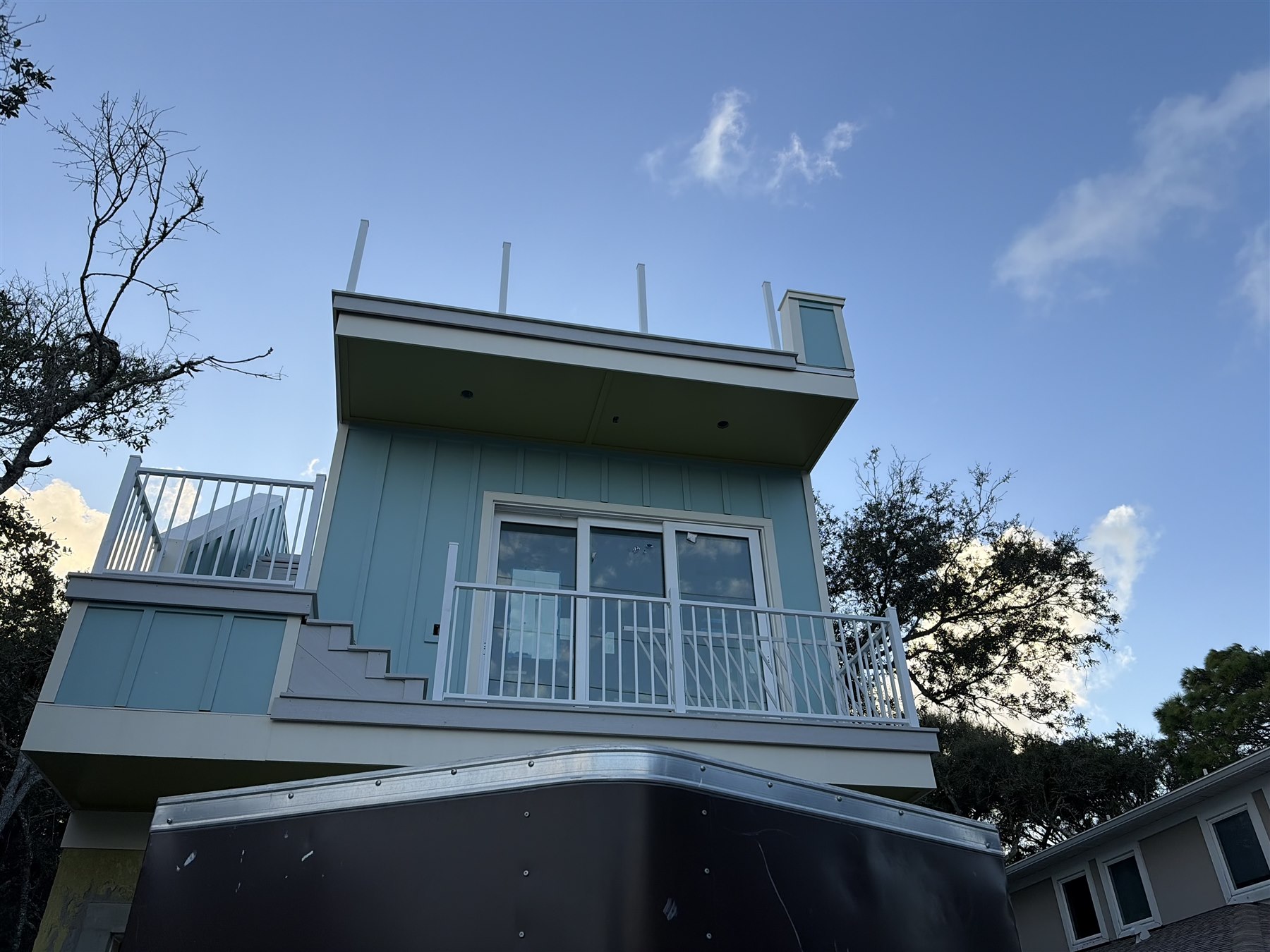 Exterior Deck Construction at the Fernandina Beach jobsite