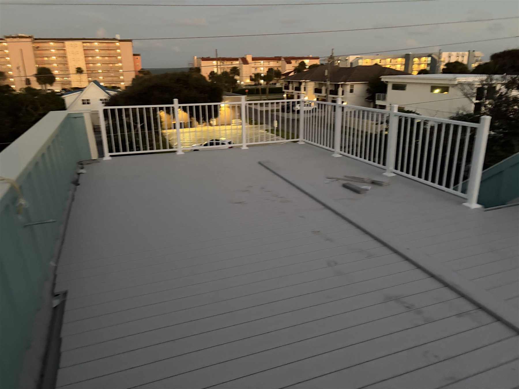 Railing Installation at the Fernandina Beach jobsite