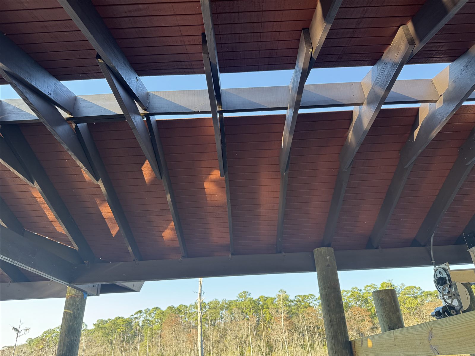 Boathouse Roof Framing by Elite Marine Construction of NEFL